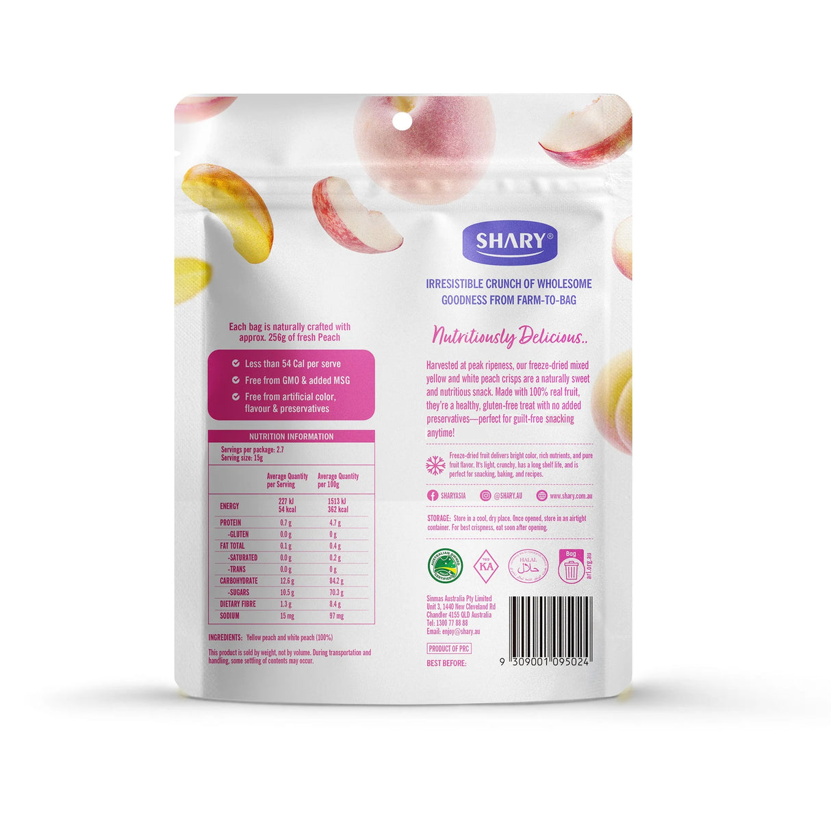 Shary Sunlit Peach Mix Crisps 40g