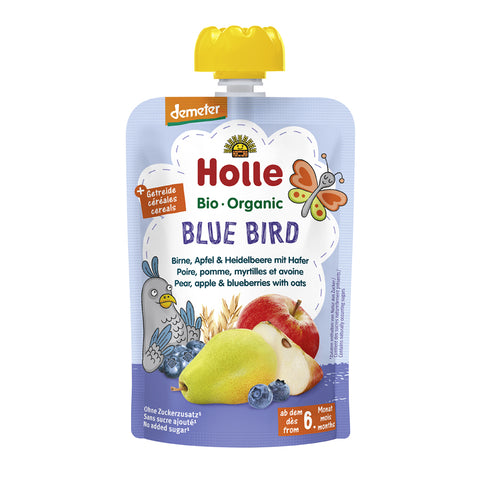 Holle Organic Pouch Pear Apple & Blueberries with Oats 100g x12 pouches