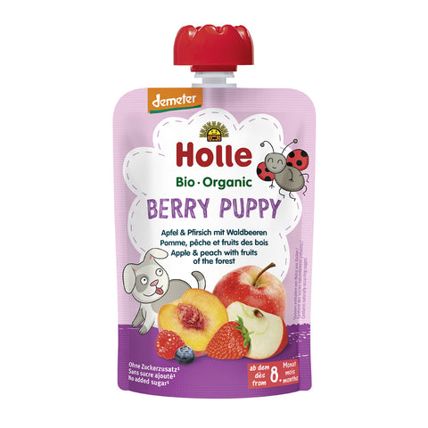 Holle Organic Pouch Apple & Peach with Fruits of the Forest 100g x 12 pouches