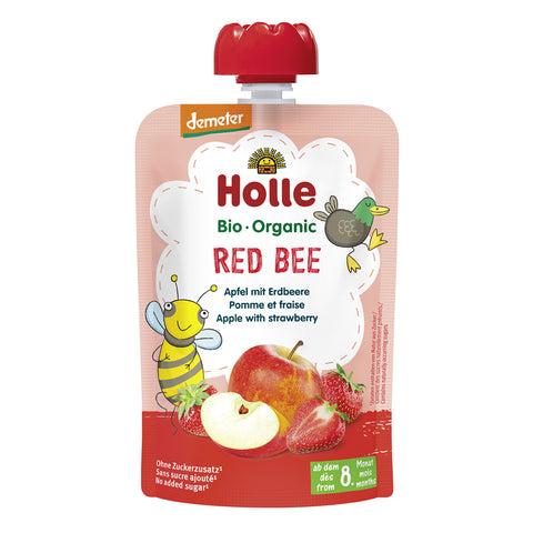 Holle Organic Pouch Apple with Strawberries 100g x 12 pouches