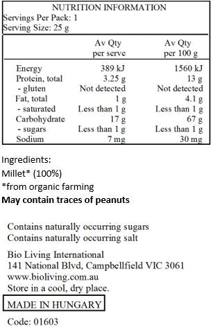 Holle Organic Millet Crunchy Snack 25g x 8