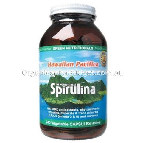Green Nutritionals Spirulina Capsules (480mg) 240 VegeCaps