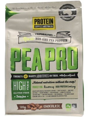 Protein Supplies Australia Pure Pea Protein Isolate Chocolate 500g