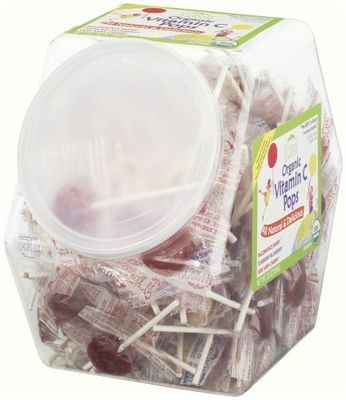 Yummy Earth Organic Lollipops Counter Tub Vitamin C 854g (125+ lollipops)