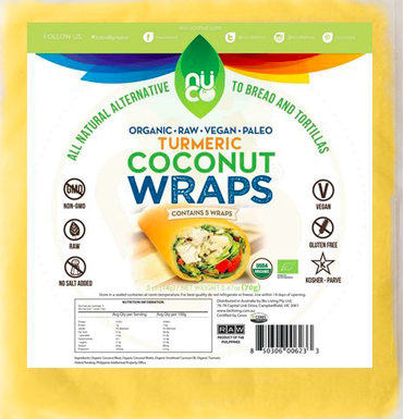 Nuco Organic Coconut Turmeric Wraps 5pk
