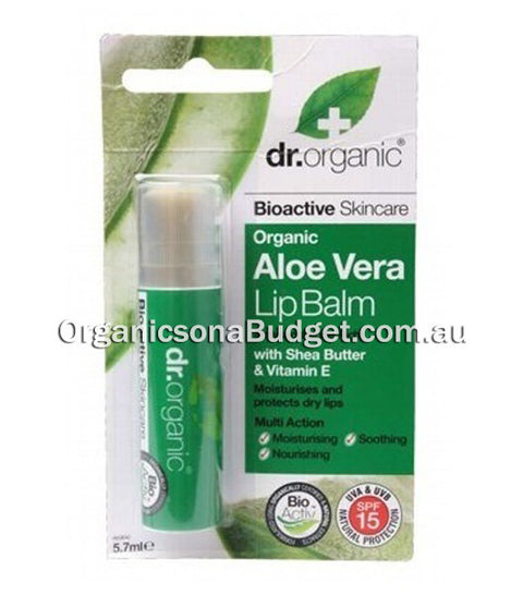Dr Organic Aloe Vera Lip Balm 5.7ml (FREE SHIPPING)