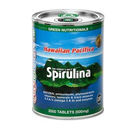 Green Nutritionals Spirulina (eCan Packaging) (500mg) 2000 Tabs