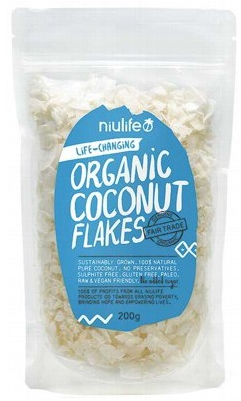 Niulife Organic Flaked Coconut 200g