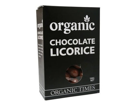 Organic Times Milk Chocolate & Licorice 150g