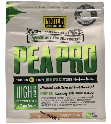 Protein Supplies Australia Pure Pea Protein Isolate Vanilla 1kg