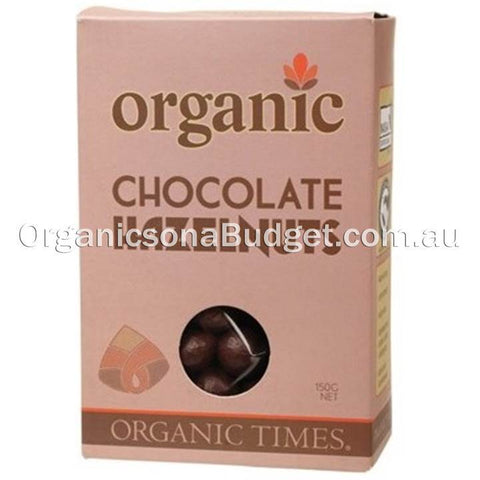 Organic Times Milk Chocolate Hazelnuts 150g