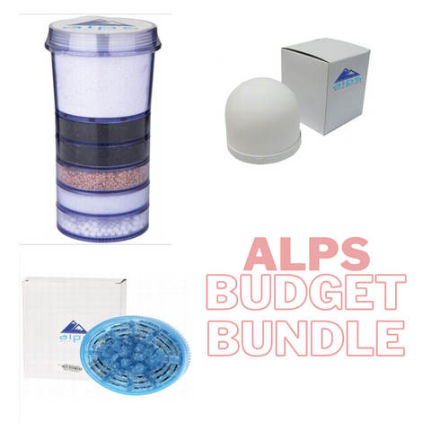 Alps Replacement Bundle 6 Stage Filter Cartridge + Alps Replacement Mineral Stones + Alps Replacement Ceramic Dome