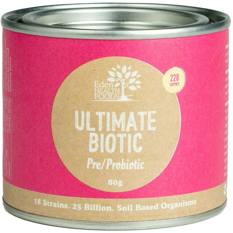 Eden Health Foods Ultimate Biotic Pre/Probiotic 25 Billion Friendly Bacteria 80g