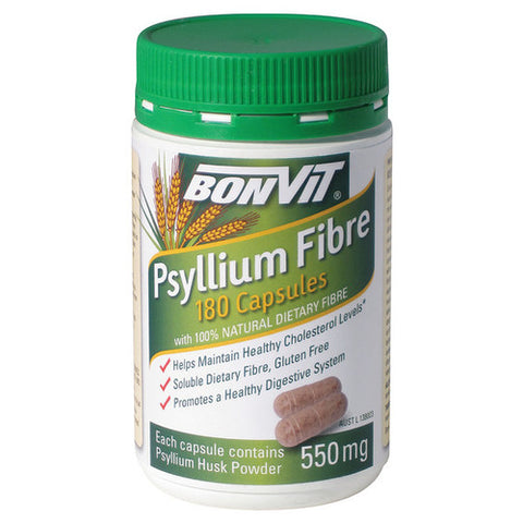 Bonvit Psyllium Fibre Capsules 550mg 180c
