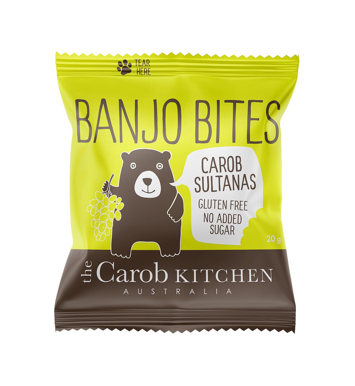 The Carob Kitchen Banjo Bites Carob Coated Sultanas 20g x 45