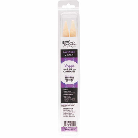 Harmony's Ear Candles Vegan Ear Candles Lavender Scented - 2 pack