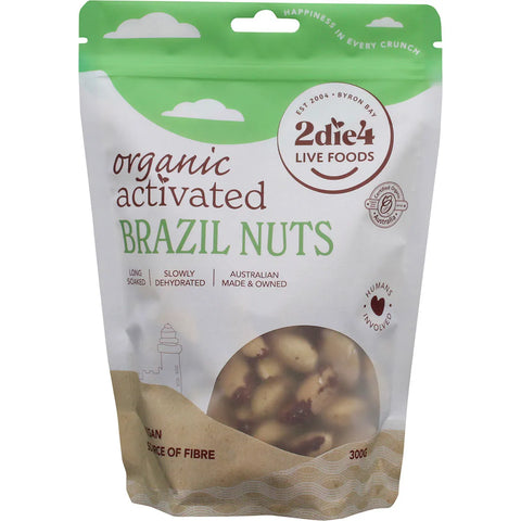 2die4 Live Foods Activated Organic Brazil Nuts 300g