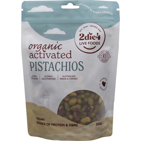 2die4 Live Foods Organic Activated Pistachios 250g