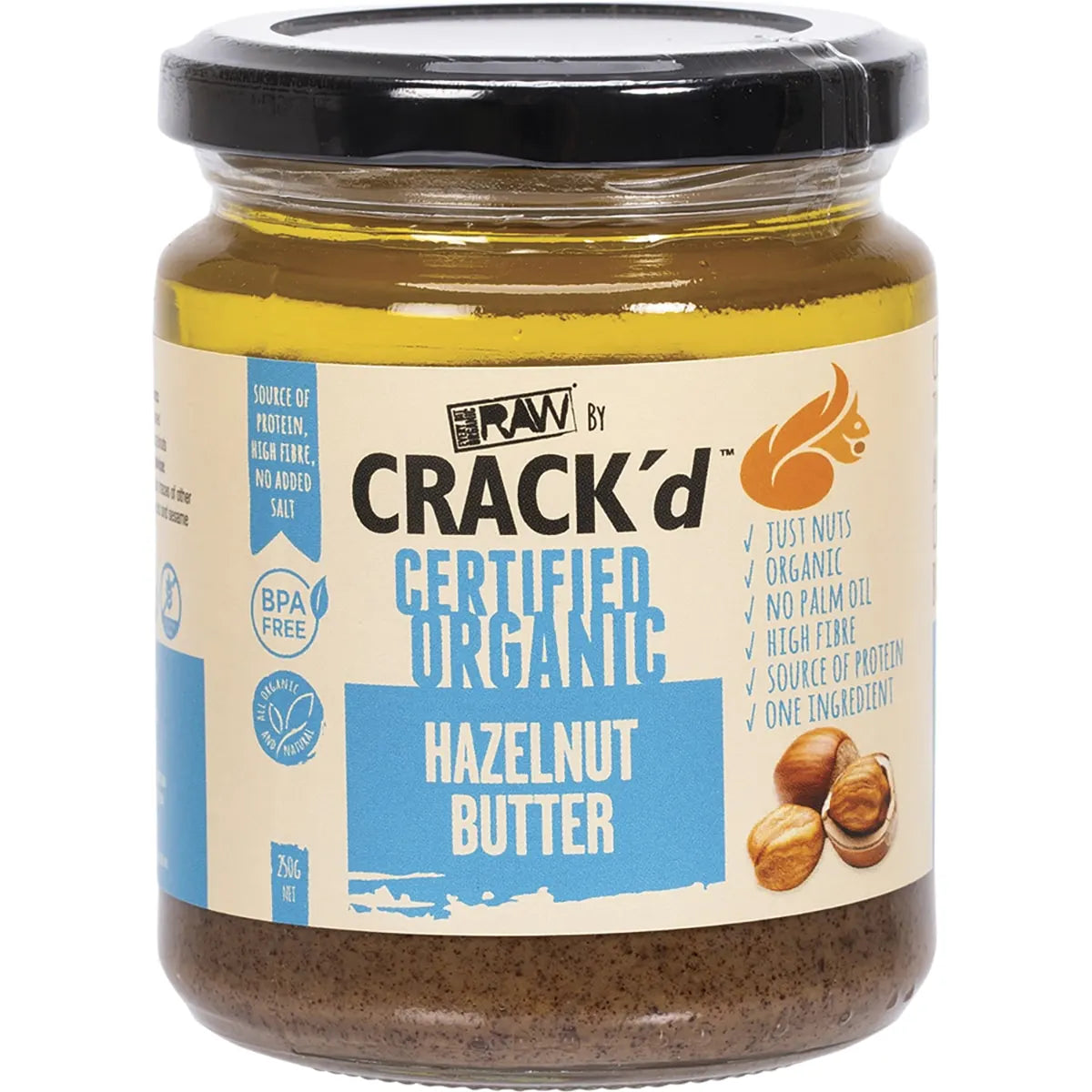Every Bit Organic Raw Crack'd Hazelnut Butter 250g