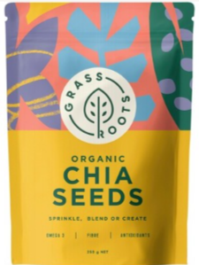 Grass Roots Organic Chia Seeds 250g