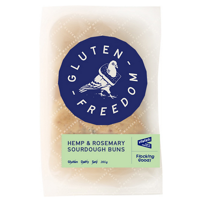 Gluten Freedom Hemp and Rosemary Sourdough Buns 265g SYD ONLY