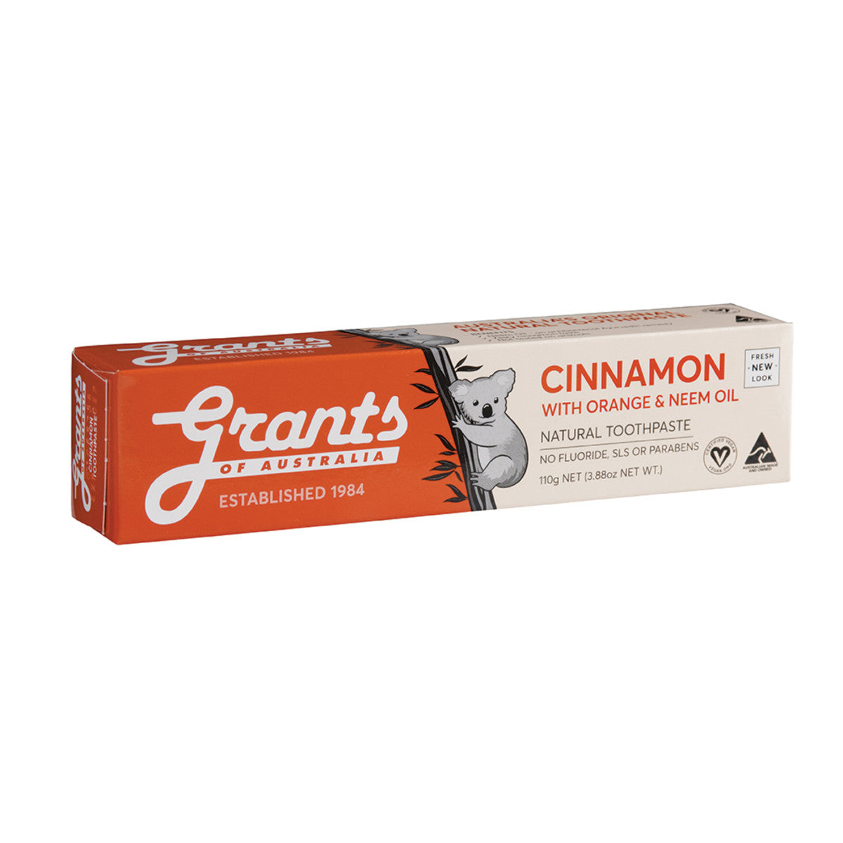Grants Toothpaste Cinnamon Zest with Neem Oil 110g Organics on a Budget
