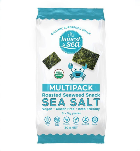Honest Sea Seaweed - Sea Salt Multipack 6 x 5g