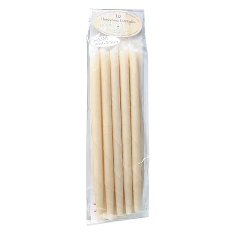 Honeycone Ear Candles with Filter 100% Unbleached Cotton - 10 Pack