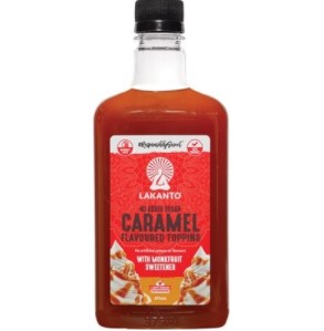 Lakanto Caramel Flavoured Topping Monkfruit Sweetener 375ml