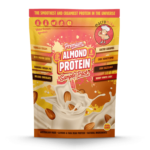 Macro Mike Premium Almond Protein Sample Pack 8x40g