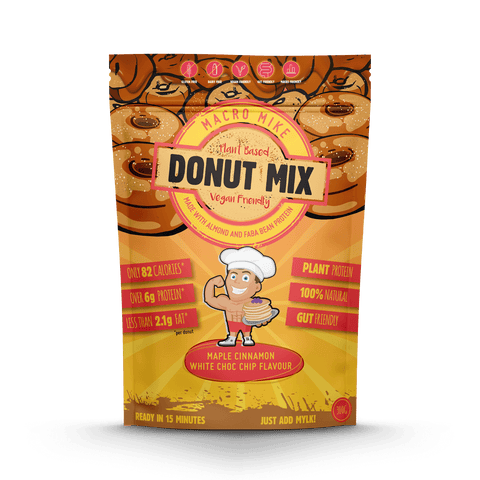 Macro Mike Protein Donut Baking Mix Maple Cinnamon White Choc Chip Flavour 300g