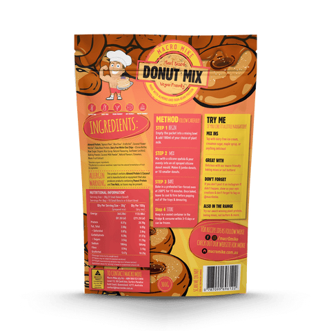Macro Mike Protein Donut Baking Mix Maple Cinnamon White Choc Chip Flavour 300g