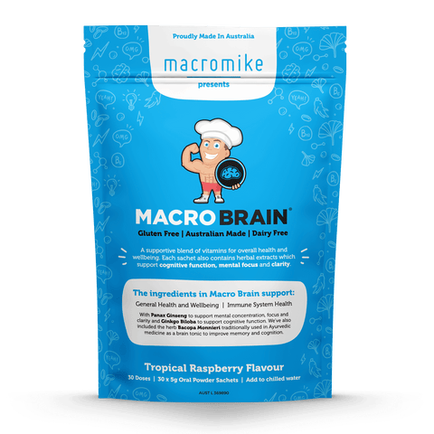 Macro Mike Macro Brain Tropical Raspberry Flavour 30x5g