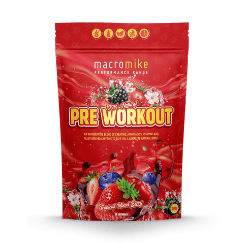 Macro Mike Pre Workout Tropical Mixed Berry 300g