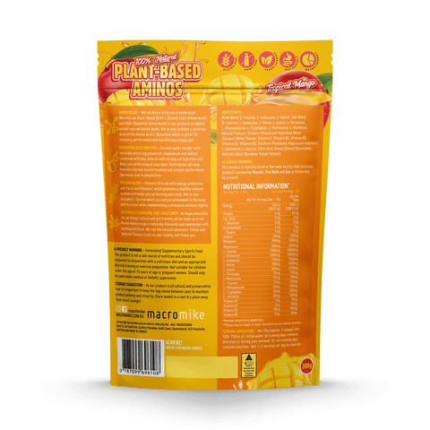Macro Mike Plant Based Aminos Tropical Mango 300g