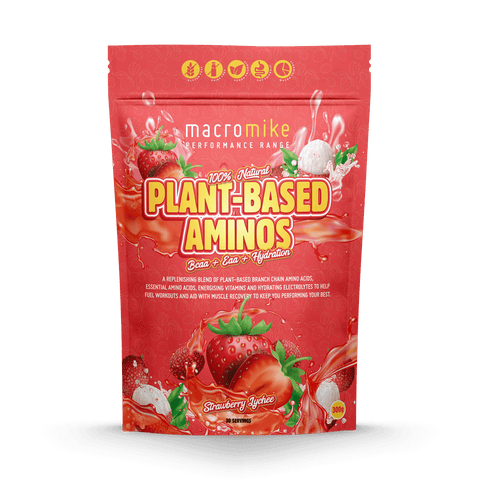 Macro Mike Plant-Based Aminos Strawberry Lychee 300g