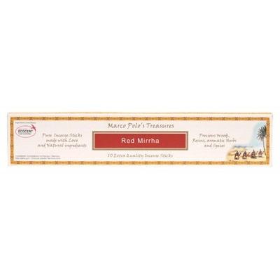 Marco Polo's Treasures Incense Sticks Red Mirrha- 10 Pack