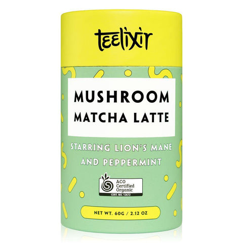 Teelixir Organic Mushroom Matcha Latte (Starring Lion's Mane and Peppermint) 100g