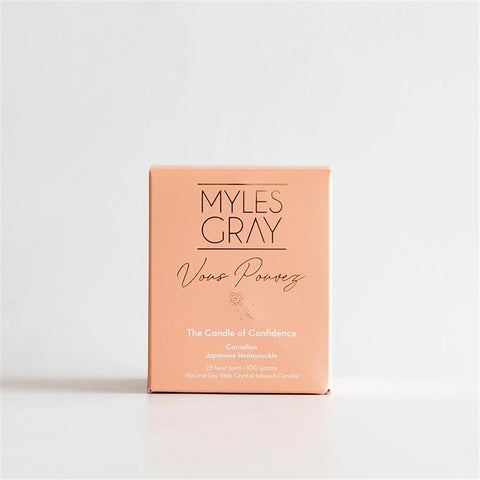 Myles Gray Crystal Infused Soy Candle - Mini Japanese Honeysuckle 100g