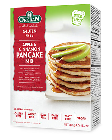 Orgran Gluten Free Apple & Cinnamon Pancake Mix 375g x8