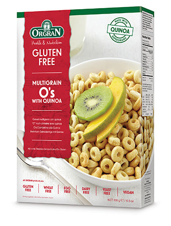 Orgran Gluten Free Multigrain Breakfast O's with Quinoa 300g x6