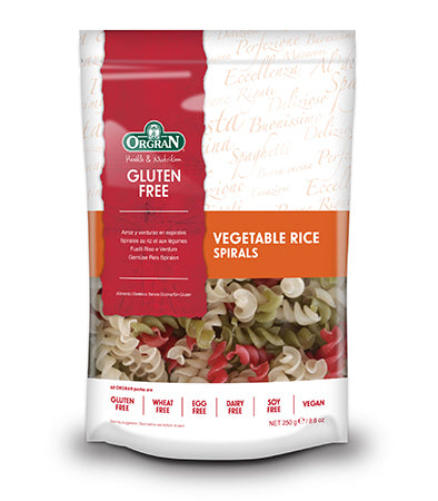 Orgran Gluten Free Pasta Spirals Rice & Vegetable 250g x5