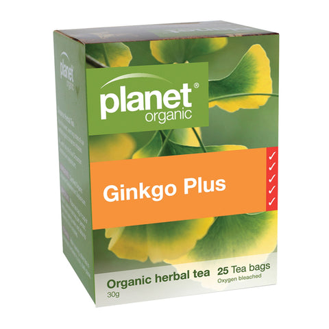 Planet Organic Organic Ginkgo Plus Herbal Tea x 25 Tea Bags