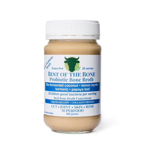 Best Of The Bone - Probiotic Broth with bio-fermented Coconut, Lemon Myrtle, Papaya Leaf & Turmeric 350g