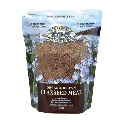 Stoney Creek Organic Flaxseed Meal Brown 1kg (International Source)