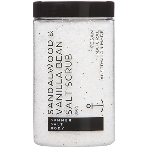 Summer Salt Body - Salt Scrub - Sandalwood & Vanilla Bean - 350g