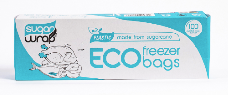 Sugarwrap Eco Freezer Bags from Sugarcane - Large