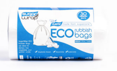 Sugarwrap Eco Rubbish Bags Made from Sugarcane - Medium 27L