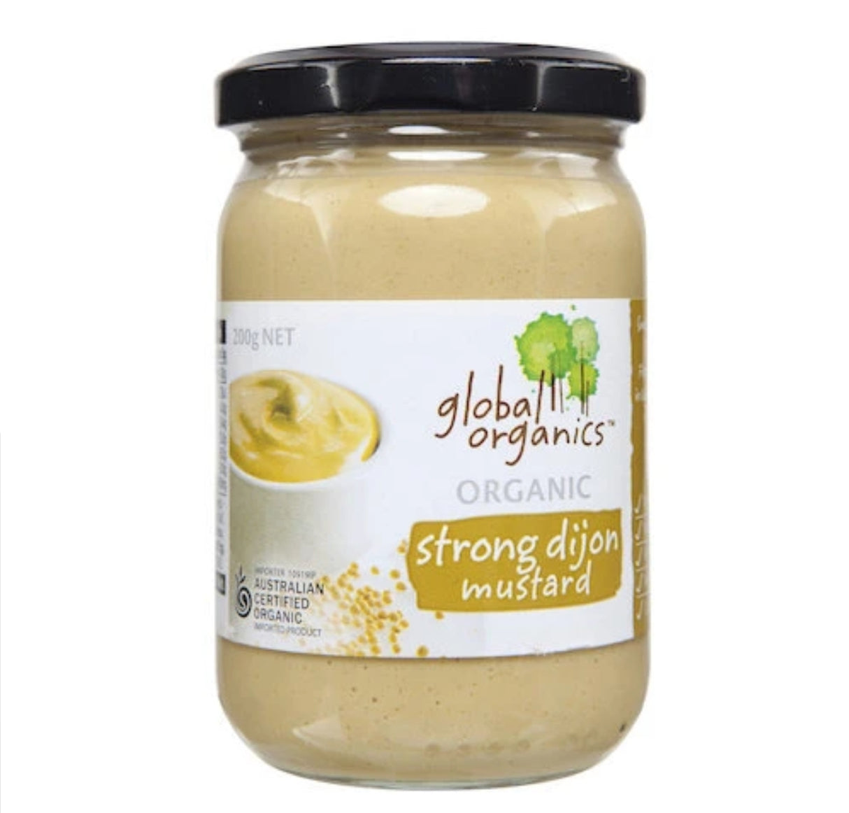 Global Organics Strong Dijon Mustard 200g