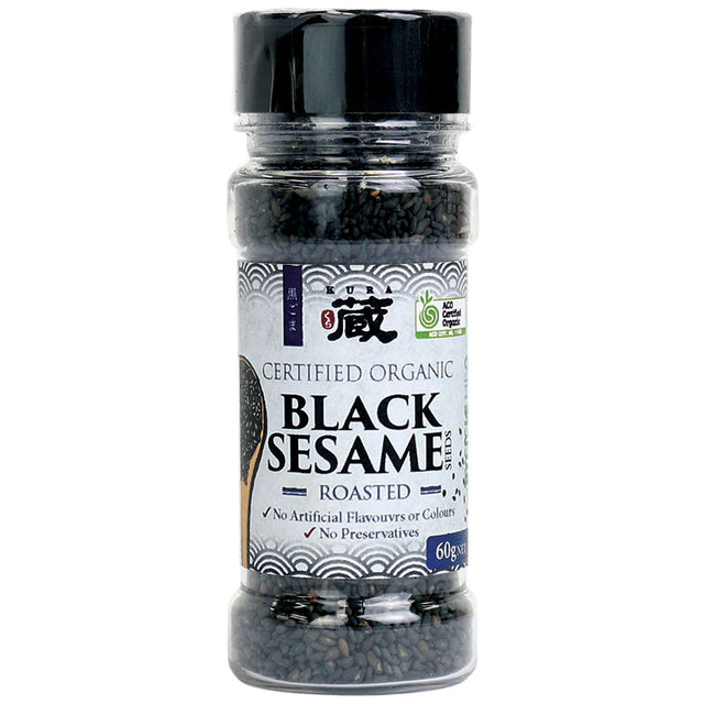 Kura Certified Organic Black Sesame Seed Roasted 60g